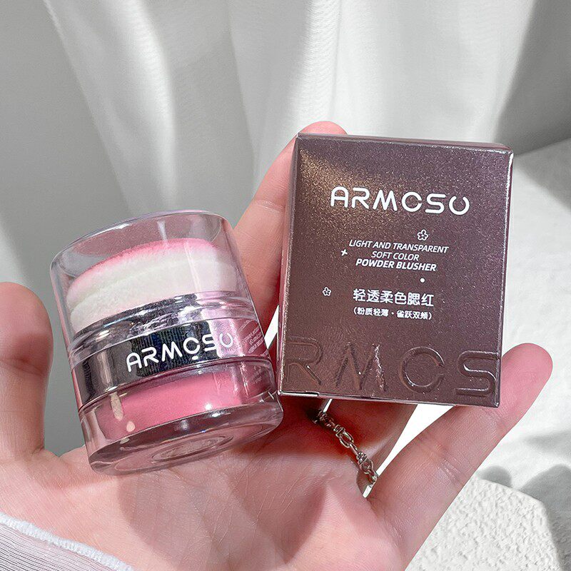 立体修容腮红粉女低饱和膨胀色学生党显白哑光蜜桃色腮红膏胭脂粉