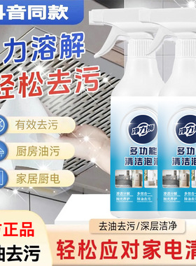 净力狮多功能清洁泡泡玻璃门窗厨房家电冰箱厕所浴室多用途清洁剂