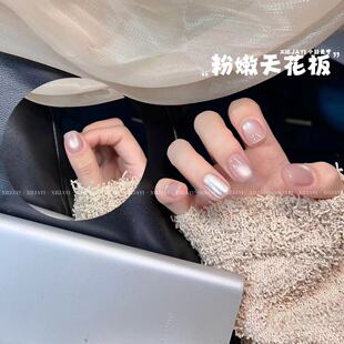 秋冬琥珀奶茶猫眼甲油胶2026年新款显白焦糖咖啡棕色晶石猫眼美甲