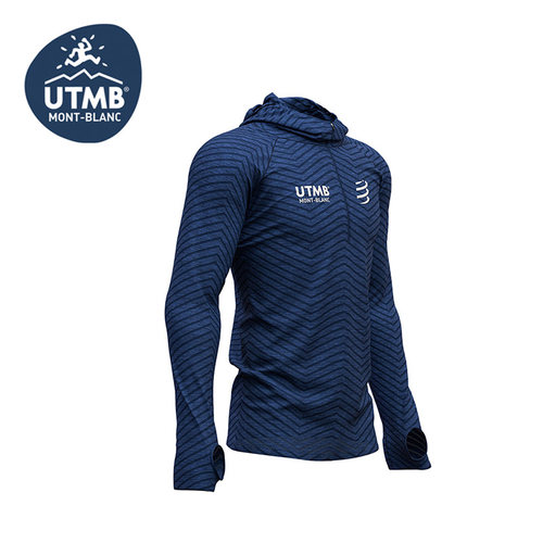 温控长袖compressport越野跑有帽