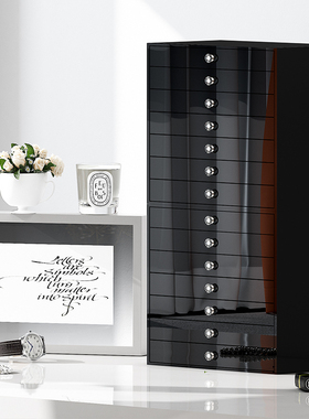 珠宝多层首饰盒收纳盒高档精致大容量耳环耳钉置物架家用饰品项链