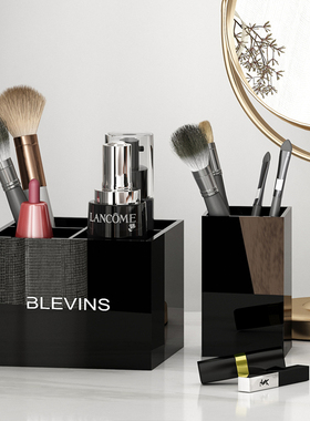 化妆刷收纳美妆刷桶收纳盒眉笔防尘收纳筒化妆品桌面梳妆台洗漱台