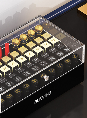 ins大容量亚克力防尘带盖口红唇釉收纳盒精致多格口红架子展示架