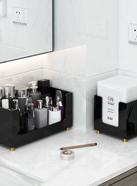 2024新款网红高级感防尘亚克力化妆品面膜收纳盒卫生间桌面整理盒