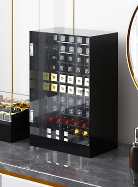 口红架子展示架收纳盒 多格带盖格子欧式小奢华 大容量唇釉置物架