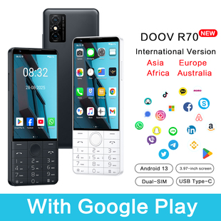 4G3.97英寸Google r70按键智能手机国际版 Play跨境俄语 朵唯 DOOV