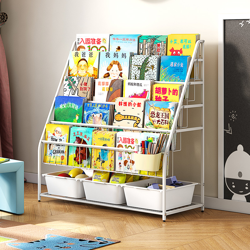 儿童宝宝书架展示简易经济型组装金属工艺学生幼儿园绘本收纳书架