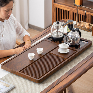家用高档客厅办公室功夫全自动泡茶台烧水壶一体 茶盘茶具整套套装