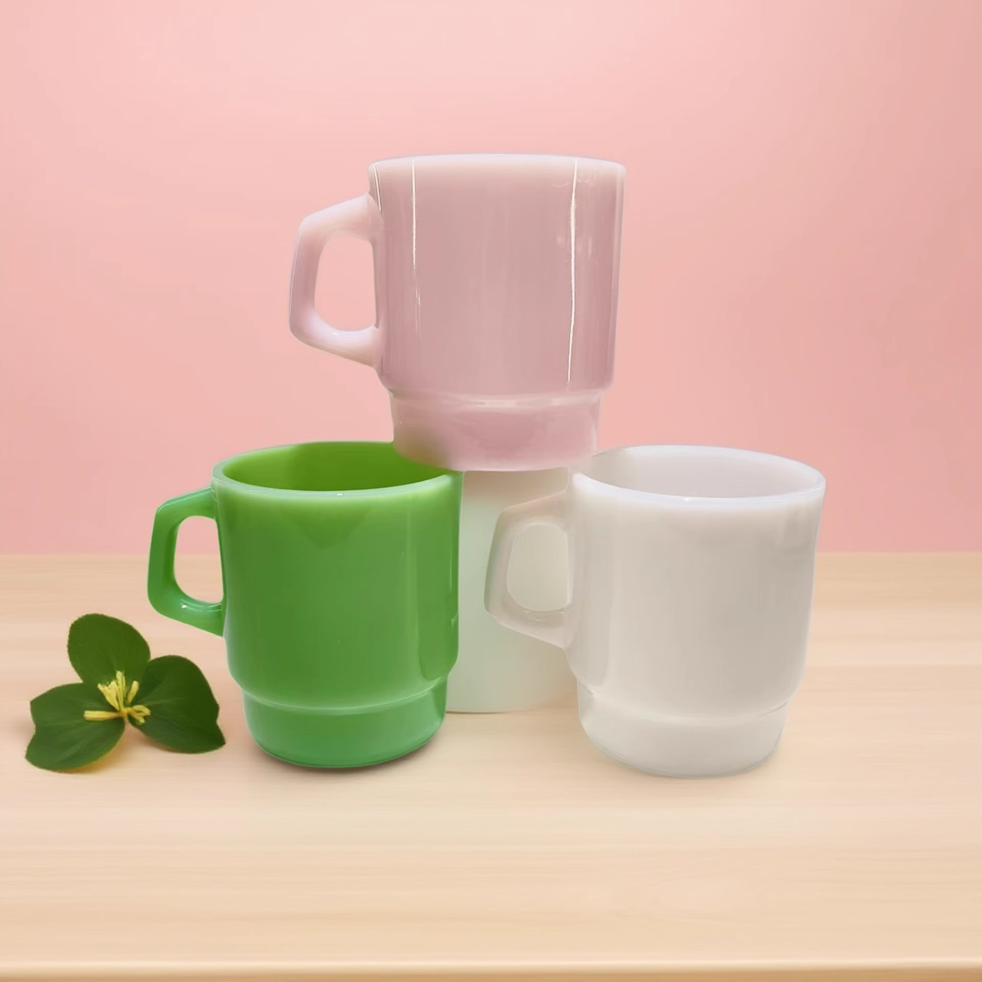 【可尔】家用玻璃有柄彩色水杯创意玉料玻璃杯简约复古马克杯,餐饮具,马克杯,淘宝优惠券,粉丝福利购,淘宝优惠卷