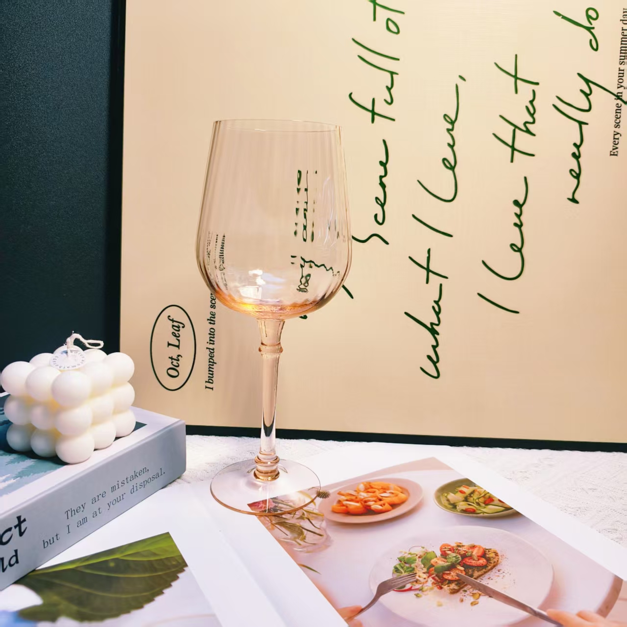 高脚红酒杯高颜值ins风轻奢