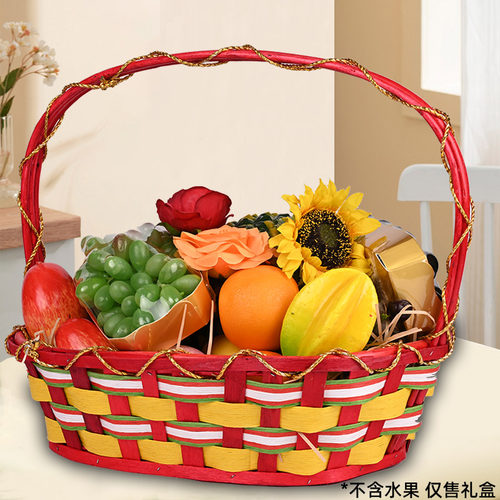 手工编织藤编水果篮高档礼品