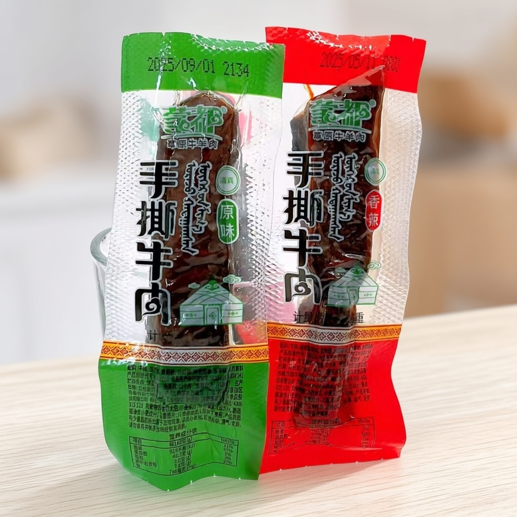 蒙都手撕牛肉干原味香辣味独立包装牛肉类内蒙古特产零食