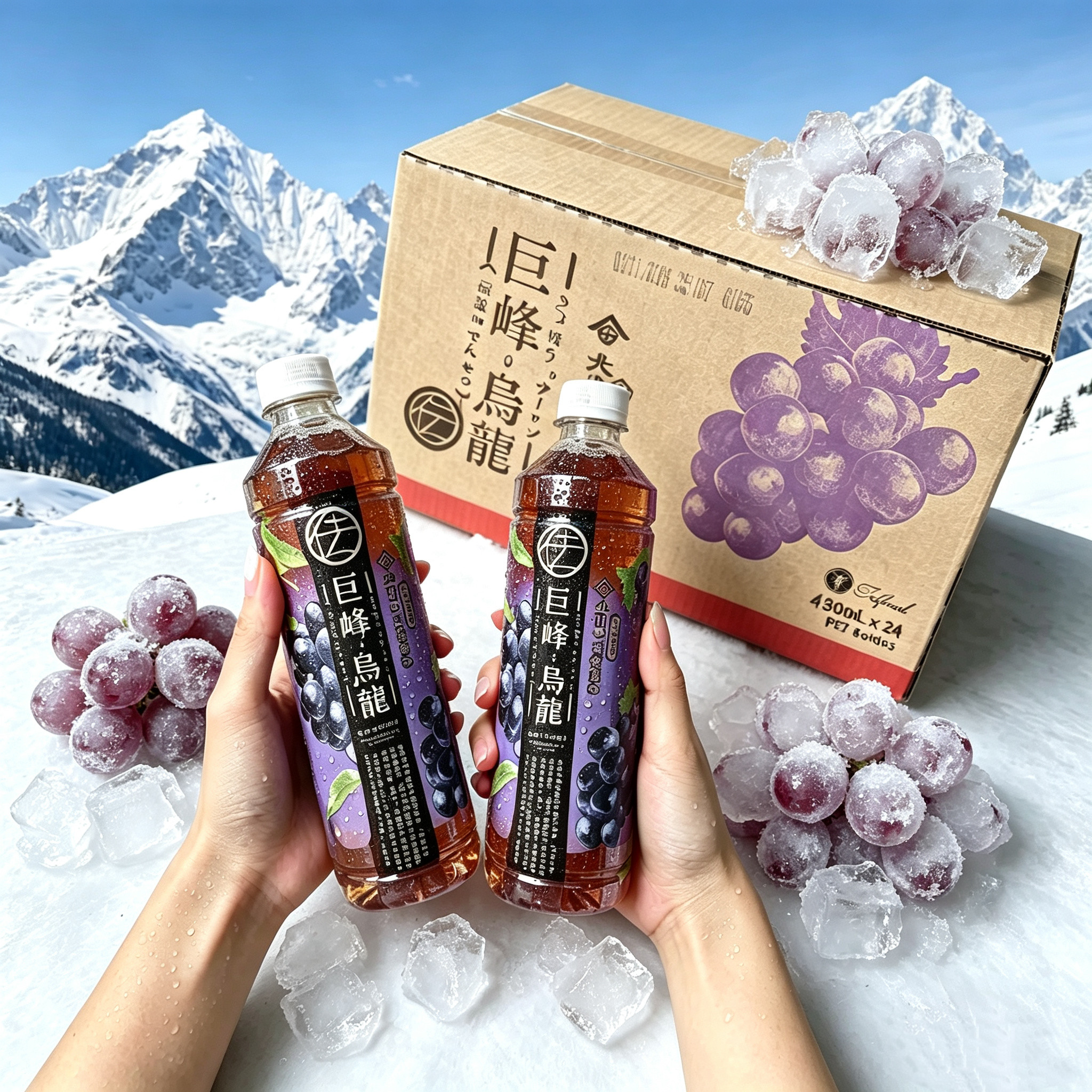 香港版北川半兵卫乌龙茶430mL*24瓶巨峰葡萄乌龙茶茶饮低糖饮料