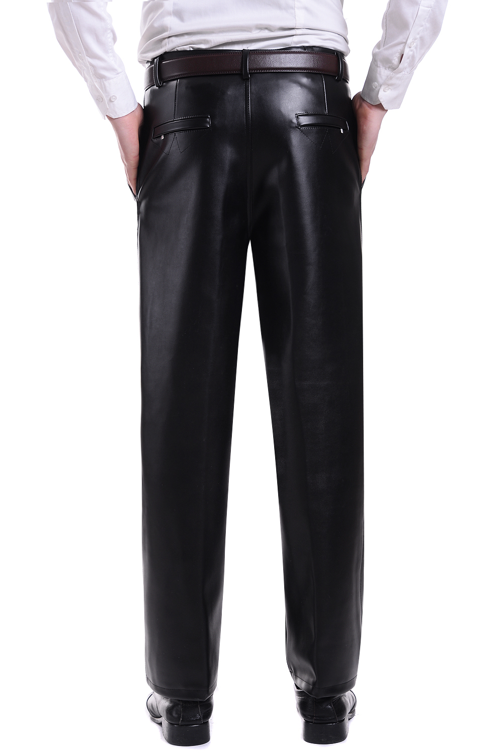 Pantalon cuir homme droit pour printemps - Ref 1476717 Image 4