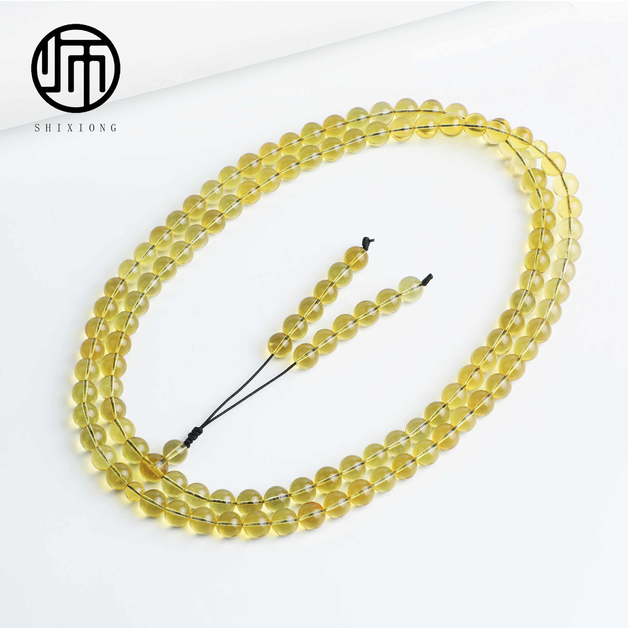 收藏级天然天空蓝琥珀多米蓝变色2A微粉墨西哥蓝珀108佛珠8MM