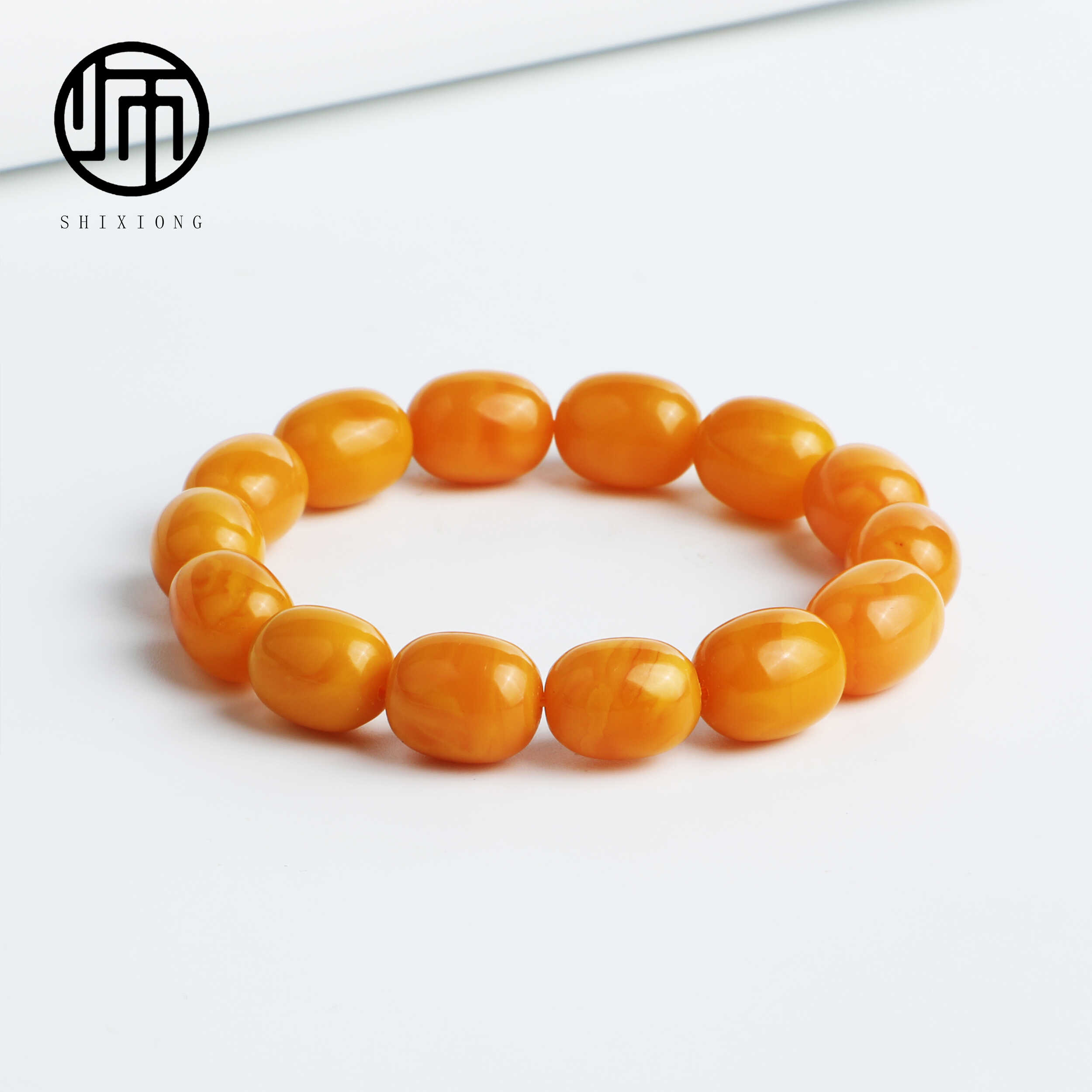 毕业级别&middot;天然原矿无优化蜜蜡丹麦老蜜蜡妖花枣珠手串11*14mm