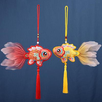 梦幻锦鲤双面立体刺绣香包