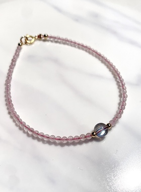 洛克家女水晶简约招桃花手链