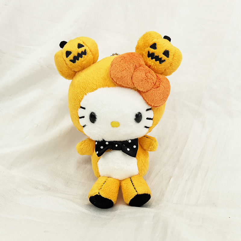 绝版2019年Hello Kitty 万圣节南瓜丸子头毛公仔挂件