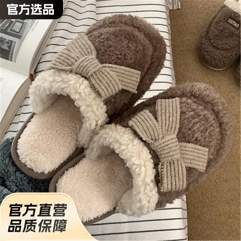棉拖鞋女士冬季棉拖鞋耐脏厚底超软居家宿舍保暖月子拖鞋