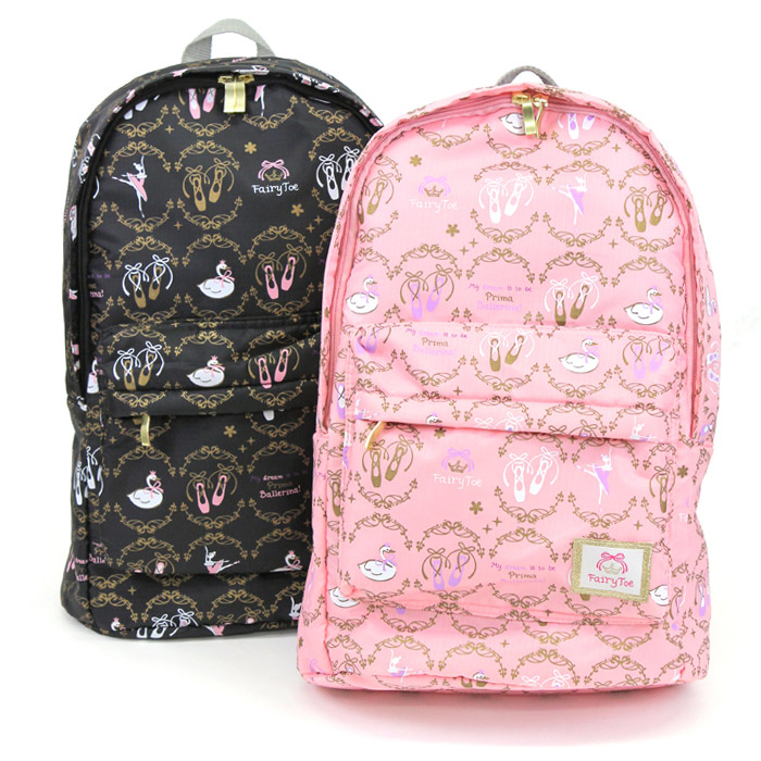 日本正品fairytoe芭蕾图案双肩包