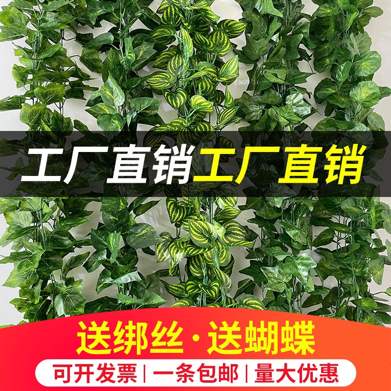 仿真绿植物管道装饰塑料葡萄叶