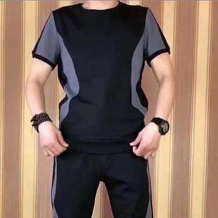 2024新款运动短袖t恤男夏季休闲潮流男装帅气搭配成熟一套装衣服