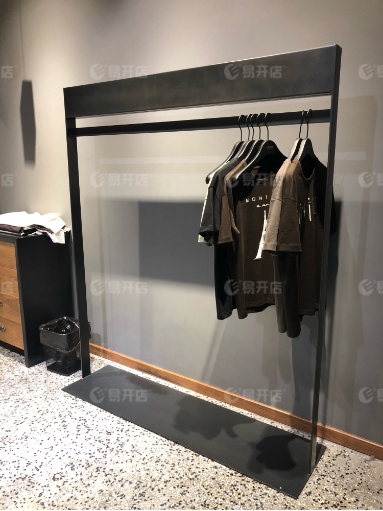 服装店展示架工业风loft落地式货架男女装铁艺牛仔裤侧挂中岛架子