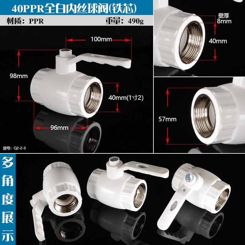 20/25/32/40.50/63/75/90PPR球阀内丝热熔活接头PPR水管配件阀门