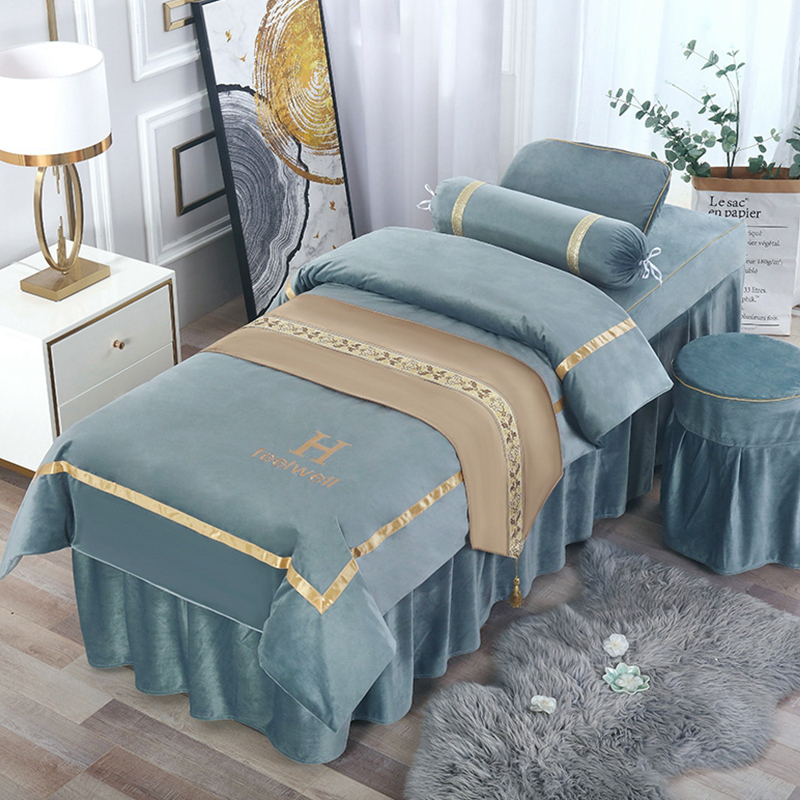 四件套美容床罩简约四季通用