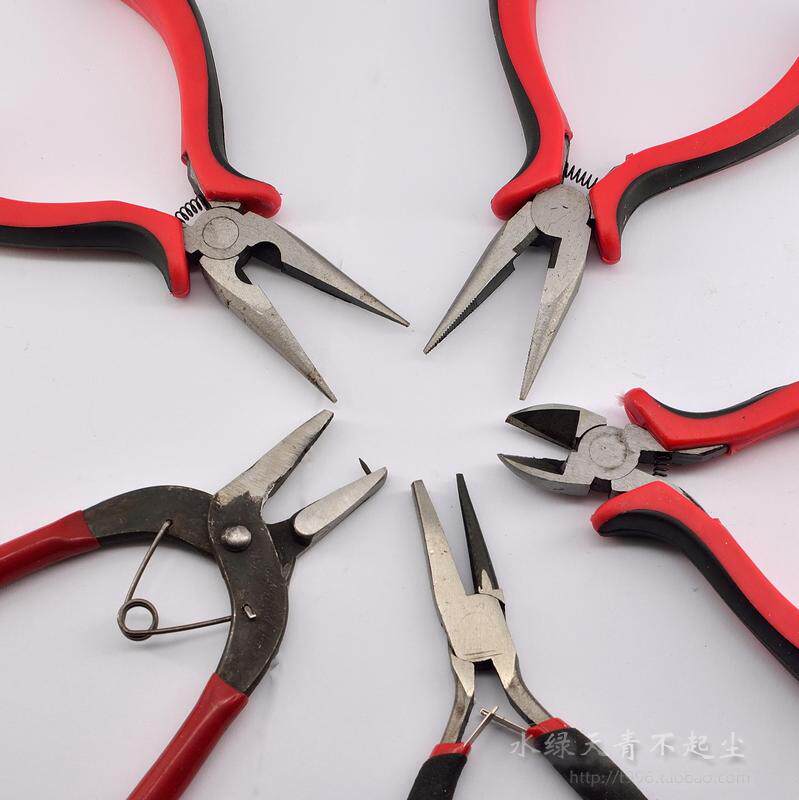 斜口钳平口钳尖嘴钳打孔钳制作钳diy工具发簪饰品造型专用小钳子