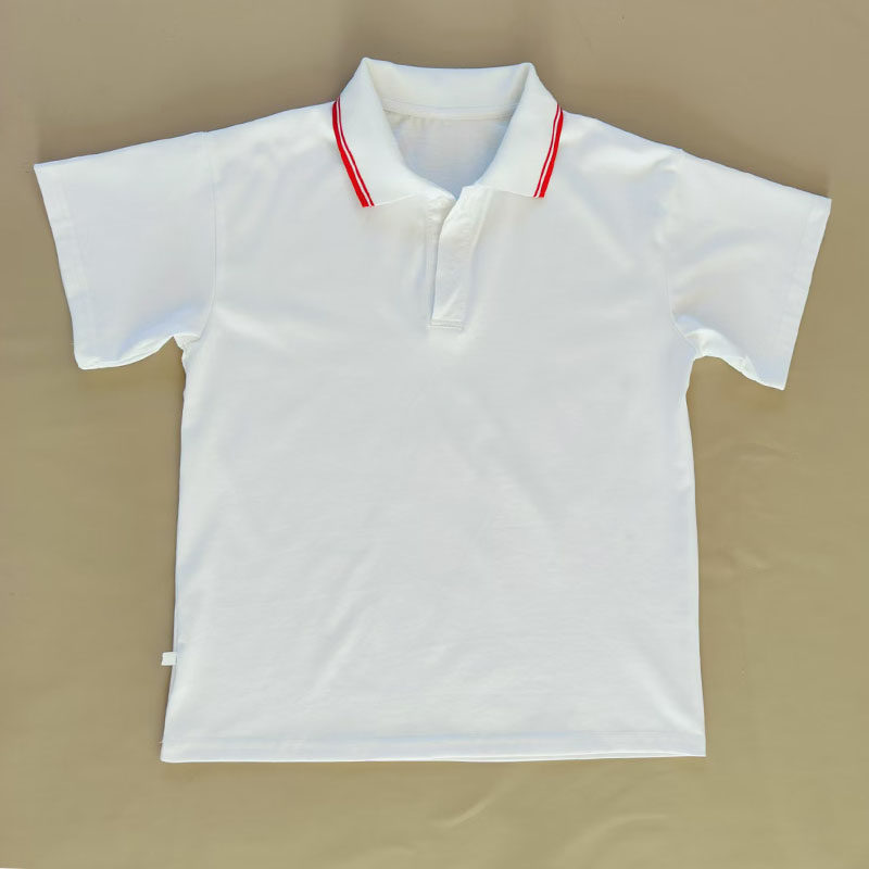 夏季款棉质白色校服短袖上衣白领拼大红条男女通用班服T恤POLO衫,女装/女士精品,学生校服,淘宝优惠券,粉丝福利购,淘宝优惠卷