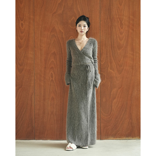 半裙绑带设计感套装 SerioLudere蛋仔很懒33羊毛33马海毛 内搭开衫