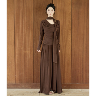 半身裙套装 打底衫 女 设计感飘带荡领加厚版 SerioLudere蛋仔很懒