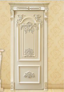 深圳厂家实木门烤漆原木门室内门卧室门房间门大门雕花欧式 白色