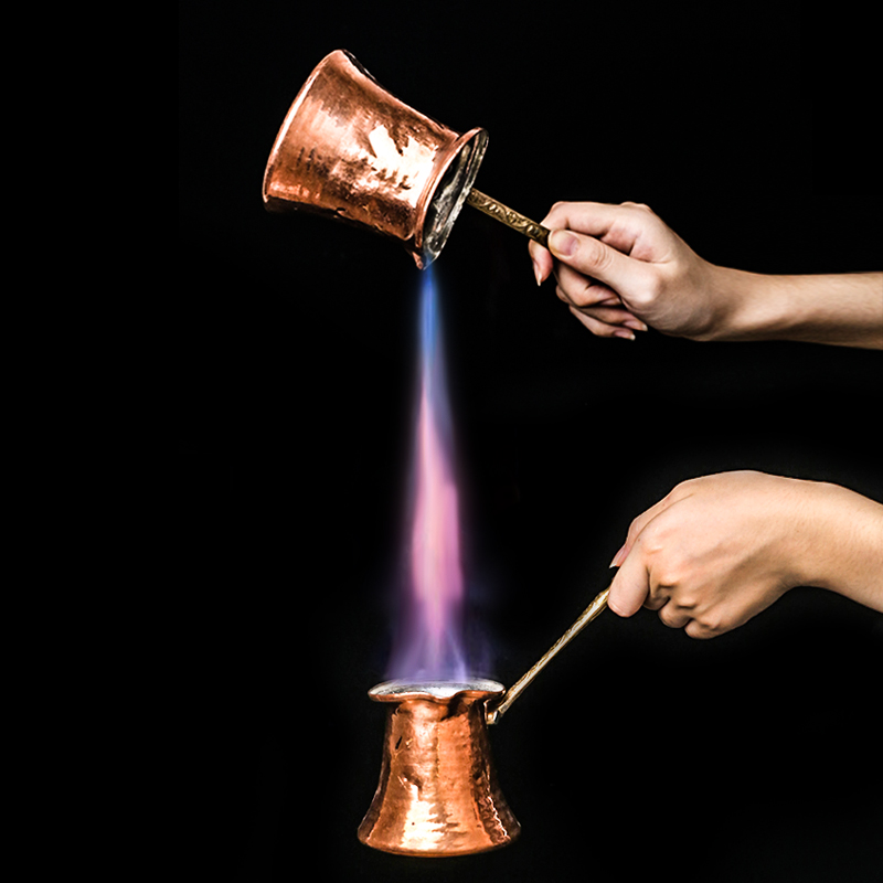 Creative Goblet of Fire thanh kim loại cocktail kính retro ly cocktail kính Backfire kéo lửa đổ lửa đồng cốc cốc