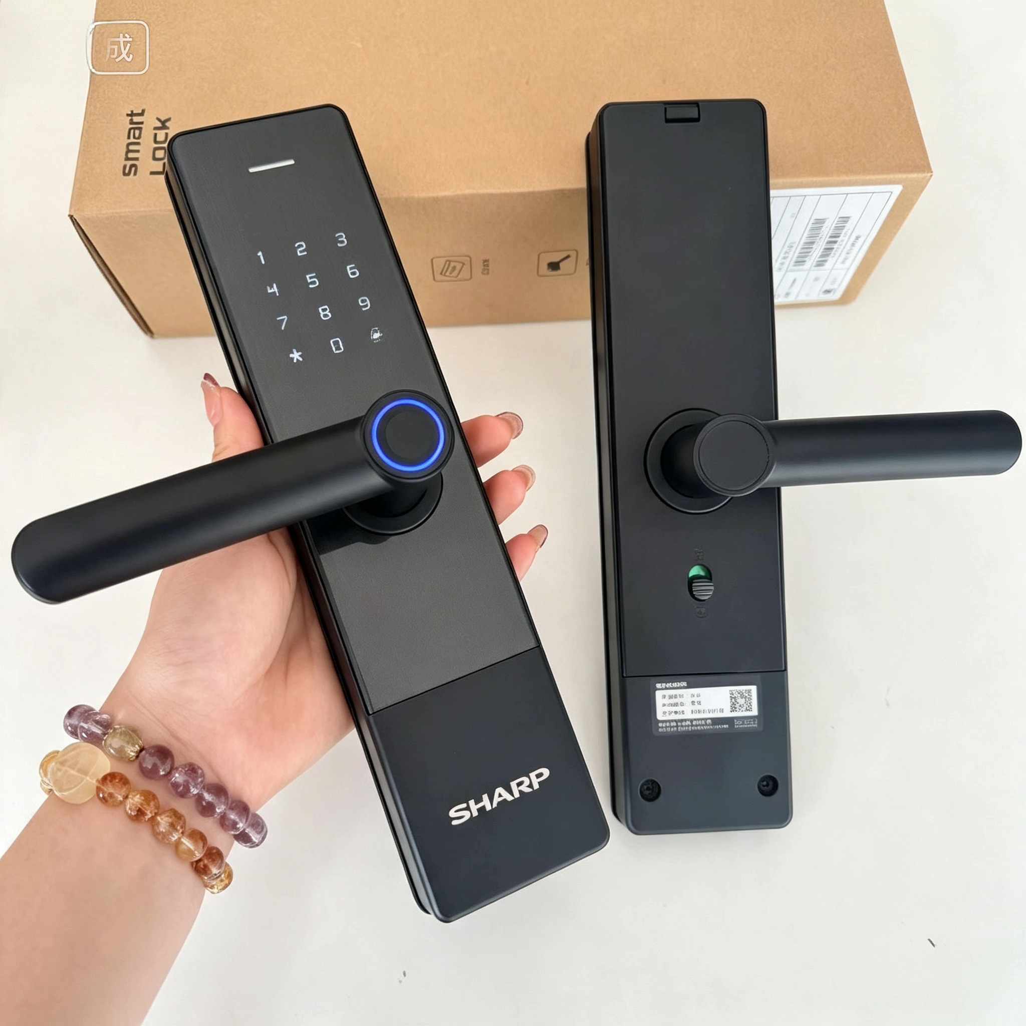 夏普木门指纹锁智能锁高端木门专用锁全合金轴承结构