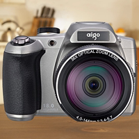 Aigo/爱国者 H100高清长焦数码相机H6 H5家用旅游照相机拍月CCD