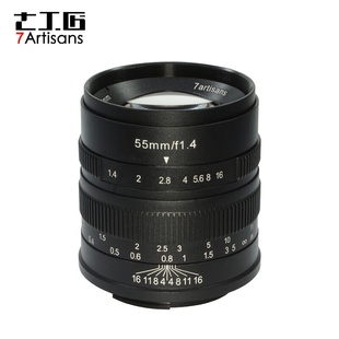 55mm M口 F1.4 微单镜头 标准大光圈人像手动对焦E卡口 七工匠