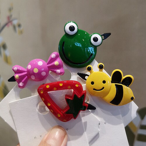 韩国进口女糖果草莓儿童扣夹发夹