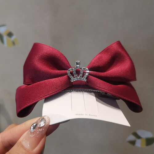韩国可爱儿童皇冠立体蝴蝶结发夹