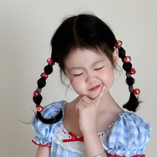 10个盒装小皮筋儿童可爱风发圈公主女宝头绳高弹力不伤发宝宝发饰