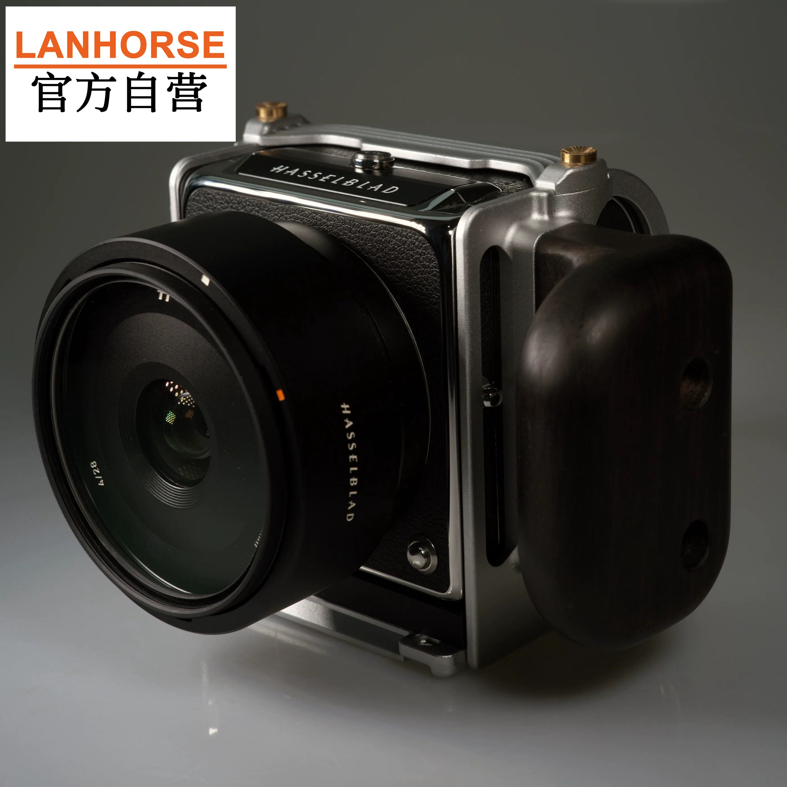 Lanhorse月光银色哈苏907x保护兔笼+檀木手柄，兼容哈苏控制手柄
