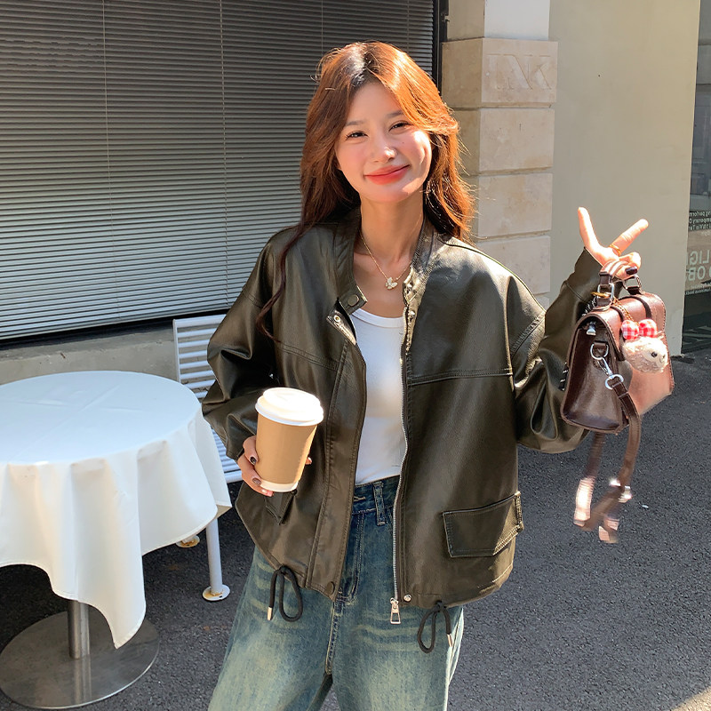 25秋冬新款皮衣外套夹克857P155K228,女装皮衣,2D109
