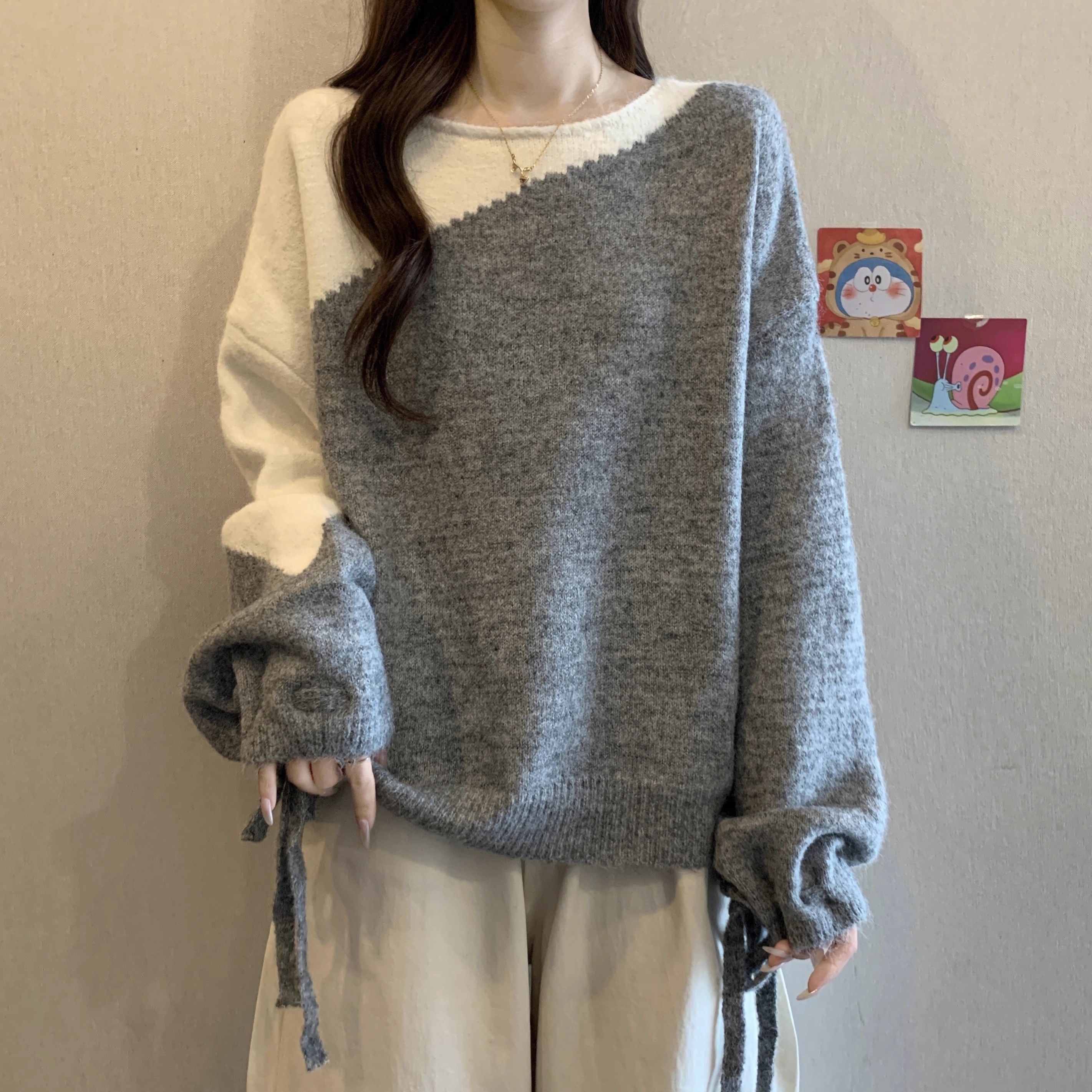 大码法式气质温柔软糯加厚毛衣女