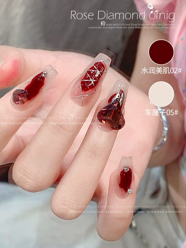 Бриллиантовый декор для маникюра с розой в составе для ногтей, ювелирное украшение, аксессуар