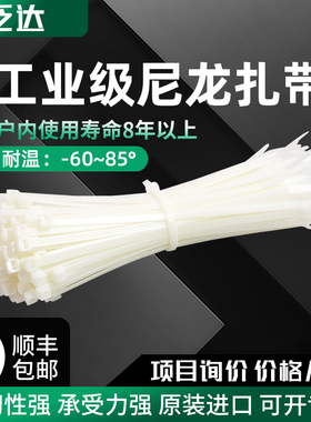 美国panduit泛达进口尼龙扎线带进口白色扎带绑带绑线自锁式束线