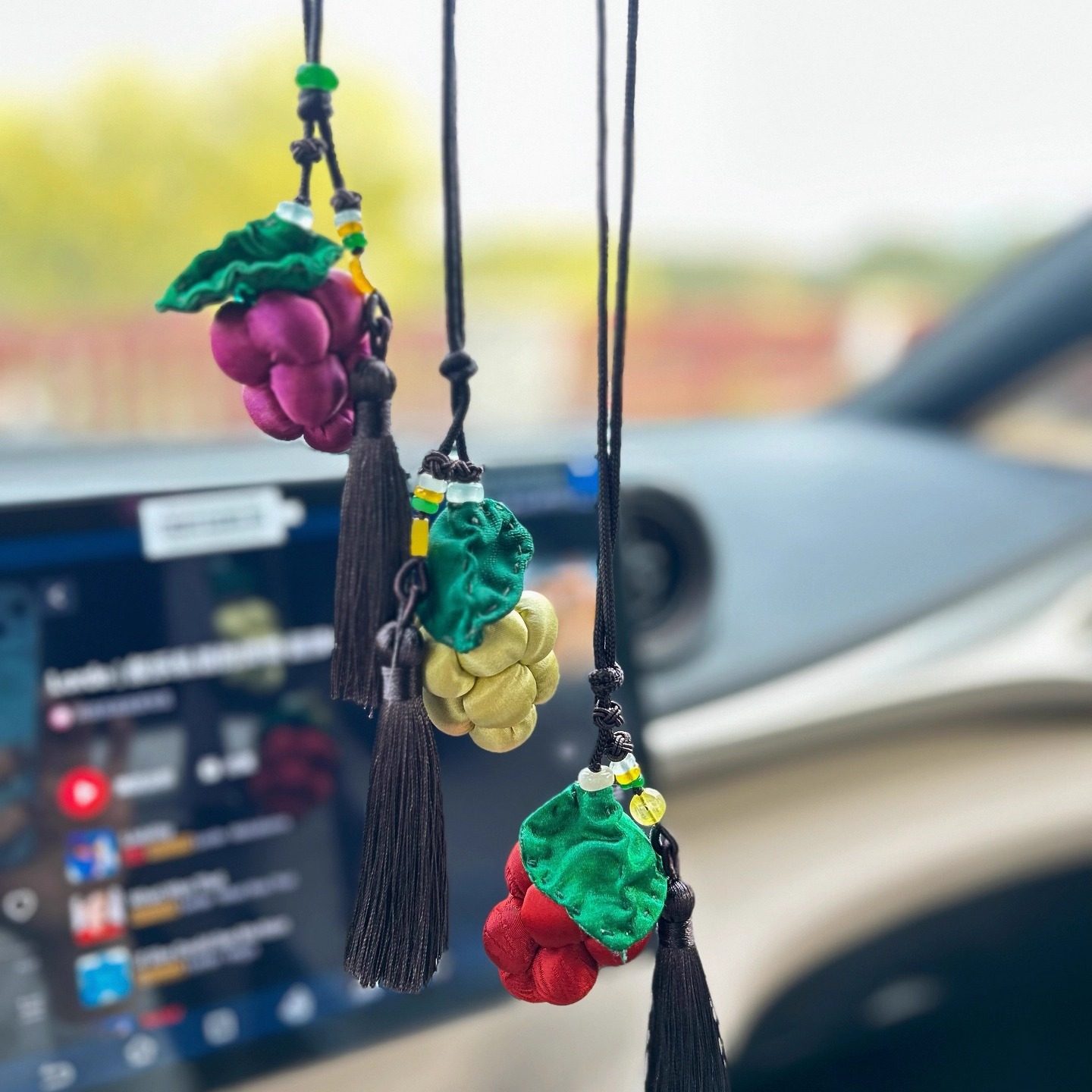 非遗真丝宋锦手工车挂小挂件桑蚕丝挂坠包包好事发花生手机毛衣链