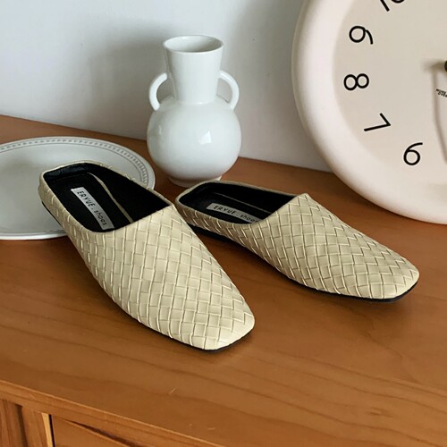 好在 2025夏新款法式复古包头平底懒人一脚蹬半拖鞋