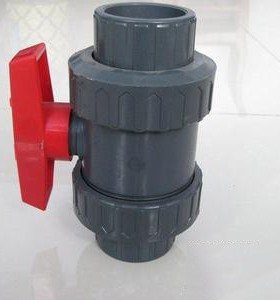 UPVC灰色活接球阀 1寸 dn25 尺寸32mm